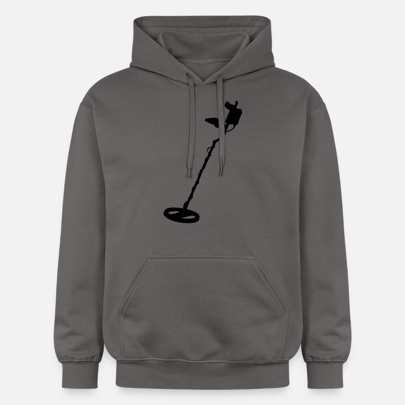 dessin détecteur de métaux - Sweat à capuche Softstyle® Gildan Unisexe - gris foncé