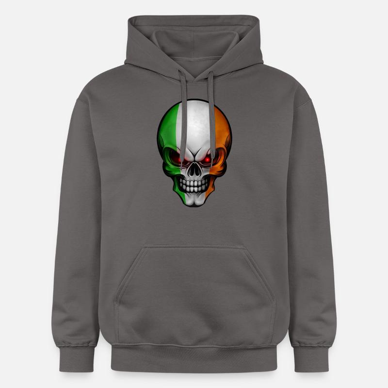 Crâne conceptions rondes Irlande - Sweat à capuche Softstyle® Gildan Unisexe - gris foncé