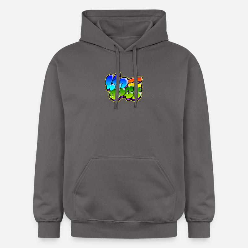 Leo Zeboss Graffiti Name - Sweat à capuche Softstyle® Gildan Unisexe - gris foncé