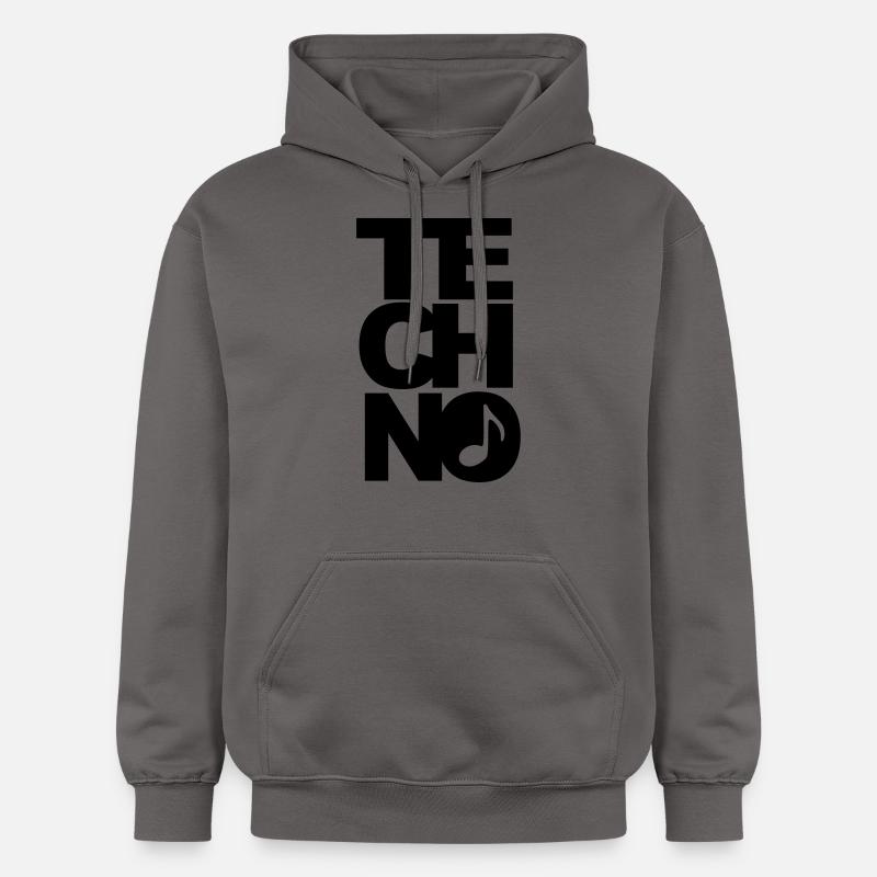 techno - Sweat à capuche Softstyle® Gildan Unisexe - gris foncé