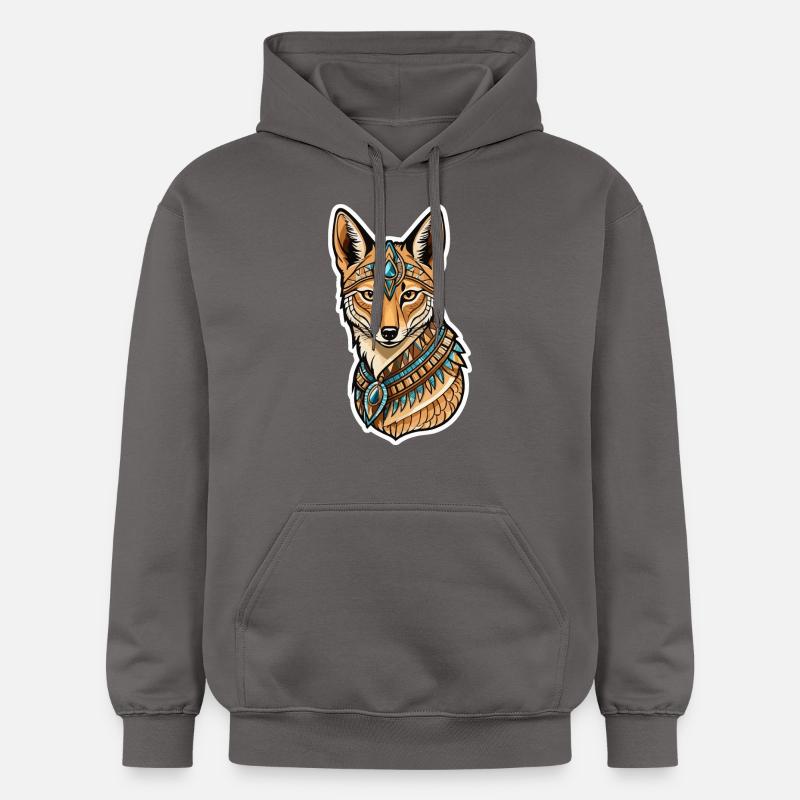 Chacal Égyptien Néo Traditionnel - Sweat à capuche Softstyle® Gildan Unisexe - gris foncé