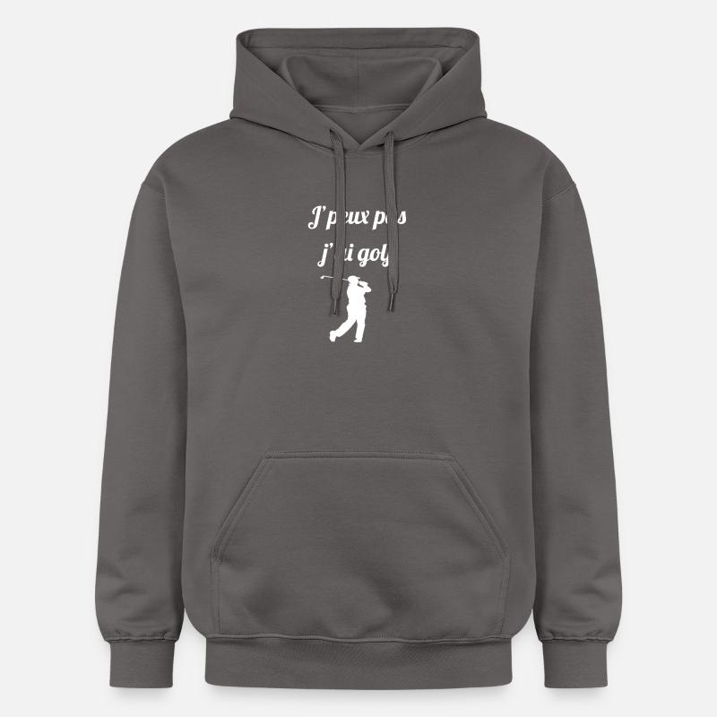 j'peux pas j'ai golf - Sweat à capuche Softstyle® Gildan Unisexe - gris foncé