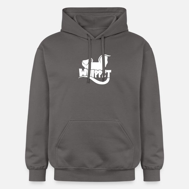 Silhouette Whippet - Blanc - Sweat à capuche Softstyle® Gildan Unisexe - gris foncé