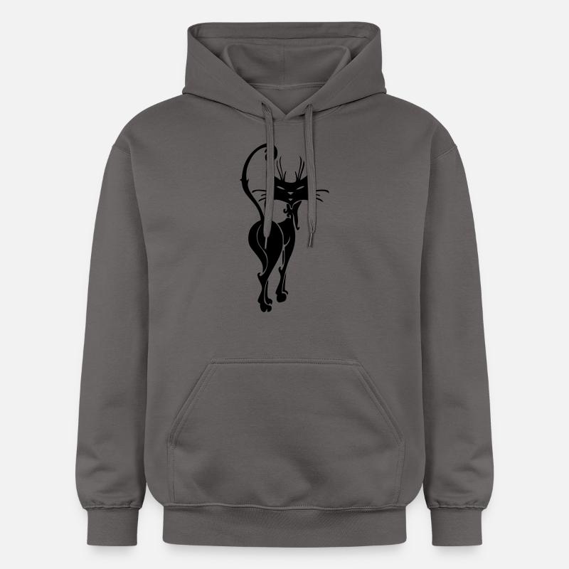 chat - Sweat à capuche Softstyle® Gildan Unisexe - gris foncé