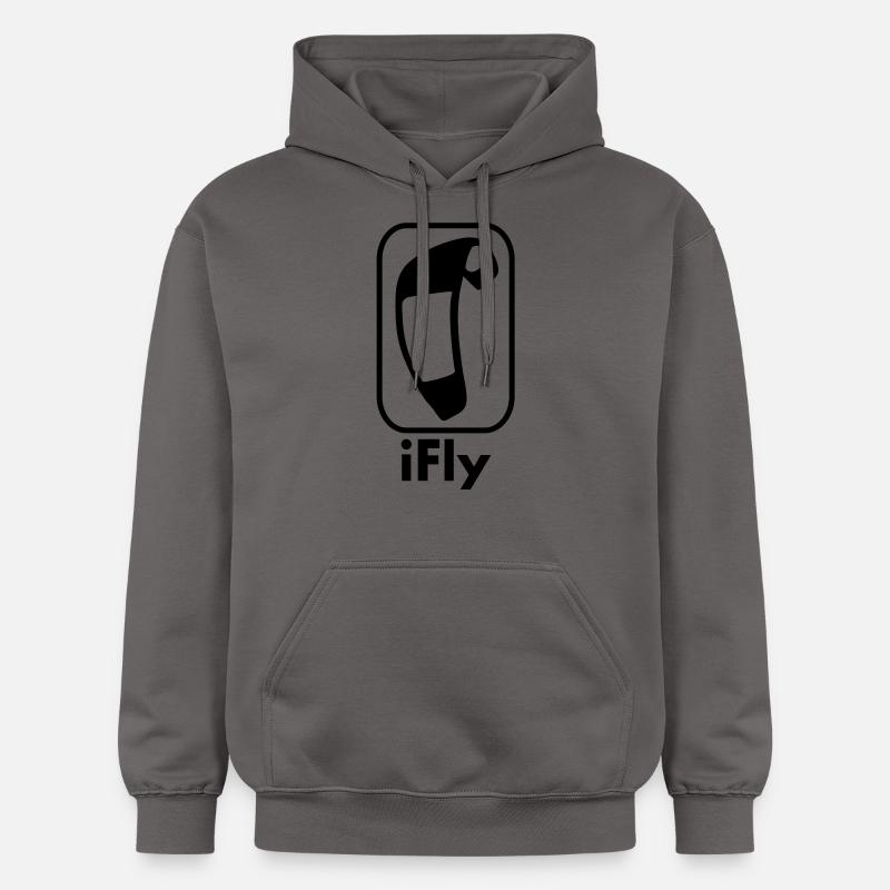 i_fly_vec_1 fr - Sweat à capuche Softstyle® Gildan Unisexe - gris foncé