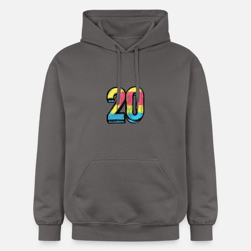 Bande dessinée à 20 chiffres - Sweat à capuche Softstyle® Gildan Unisexe - gris foncé