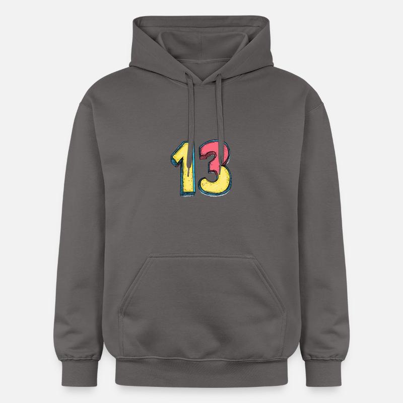Bande dessinée à 13 chiffres - Sweat à capuche Softstyle® Gildan Unisexe - gris foncé