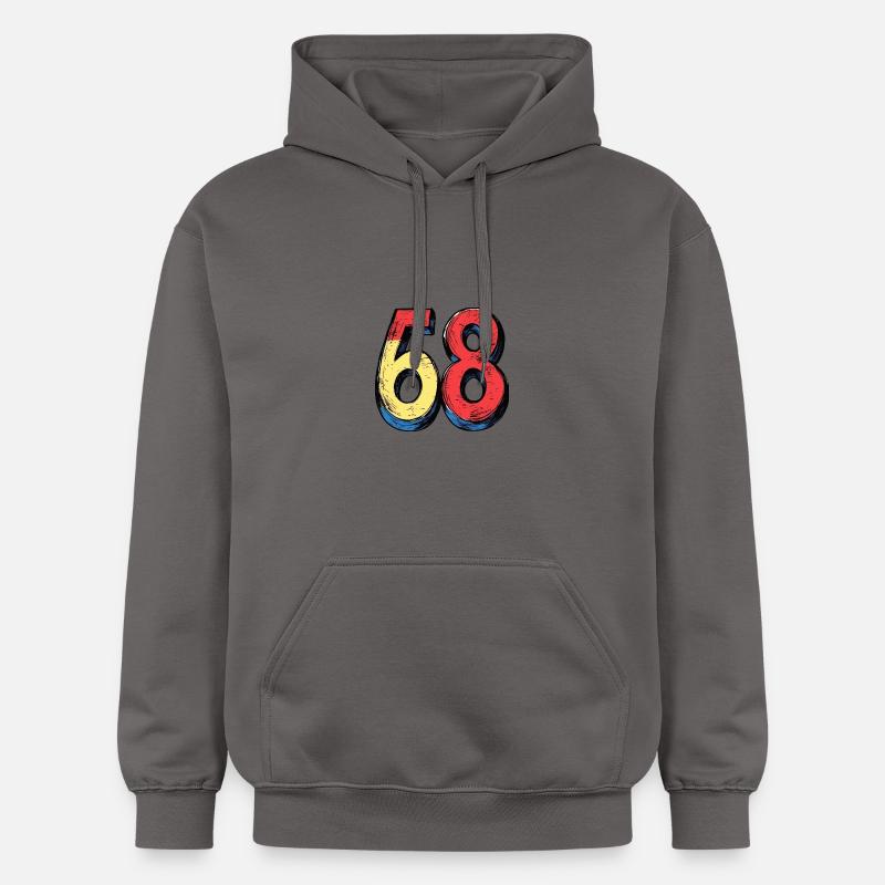 Bande dessinée à 68 numéros - Sweat à capuche Softstyle® Gildan Unisexe - gris foncé