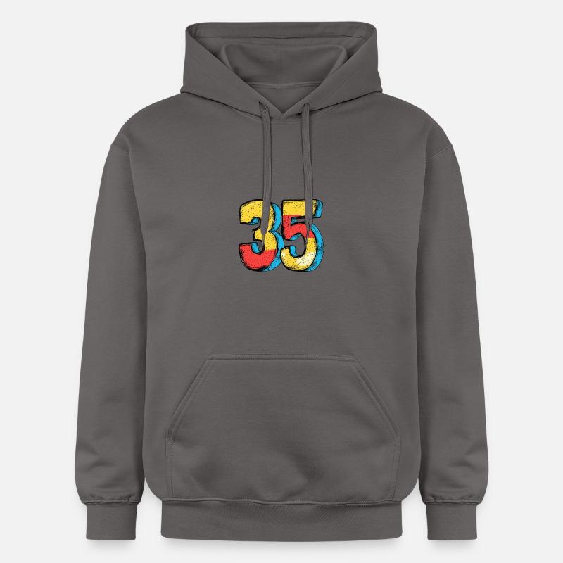 Bande dessinée à 35 numéros - Sweat à capuche Softstyle® Gildan Unisexe - gris foncé