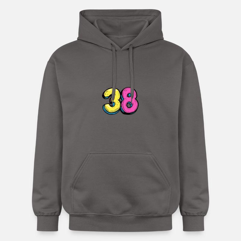Bande dessinée à 38 chiffres - Sweat à capuche Softstyle® Gildan Unisexe - gris foncé