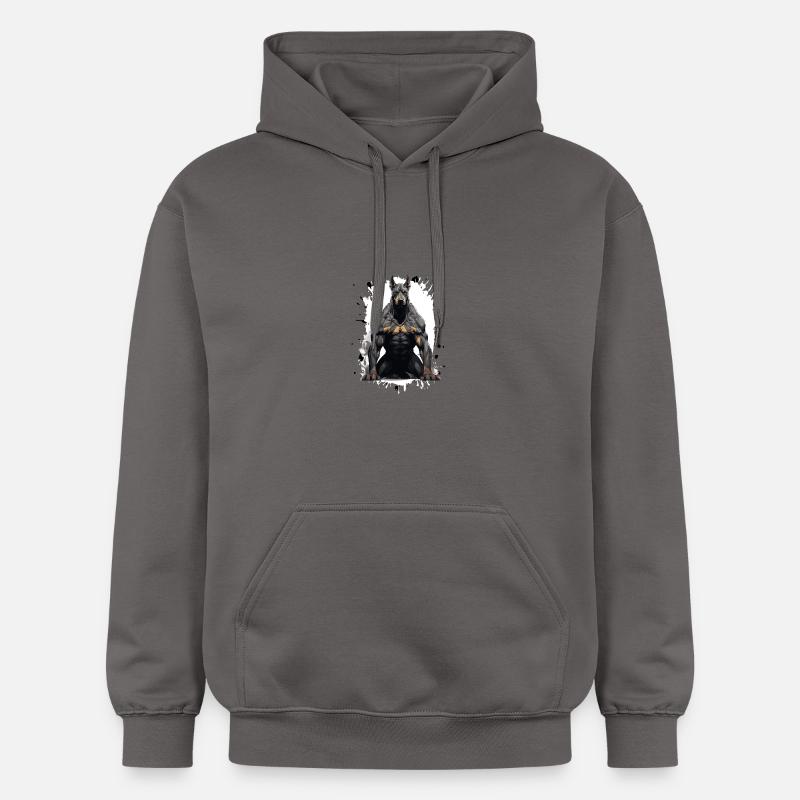 Muscles du chien Doberman - Sweat à capuche Softstyle® Gildan Unisexe - gris foncé