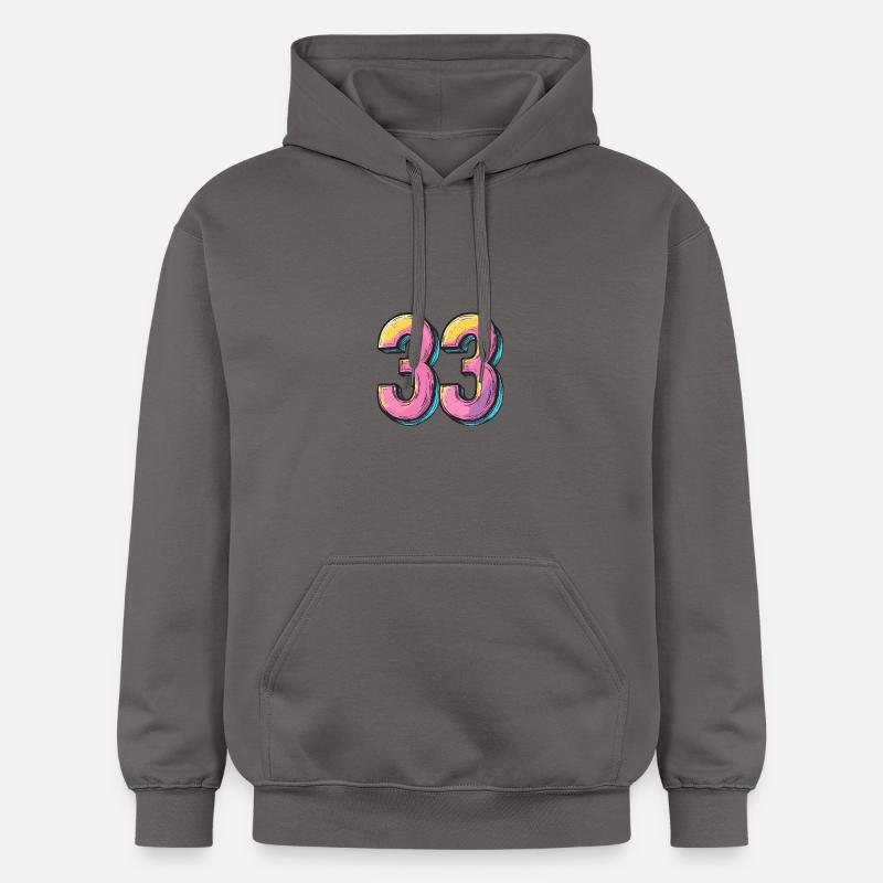 Bande dessinée à 33 numéros - Sweat à capuche Softstyle® Gildan Unisexe - gris foncé