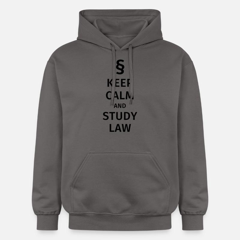 keep calm and study law - Sweat à capuche Softstyle® Gildan Unisexe - gris foncé