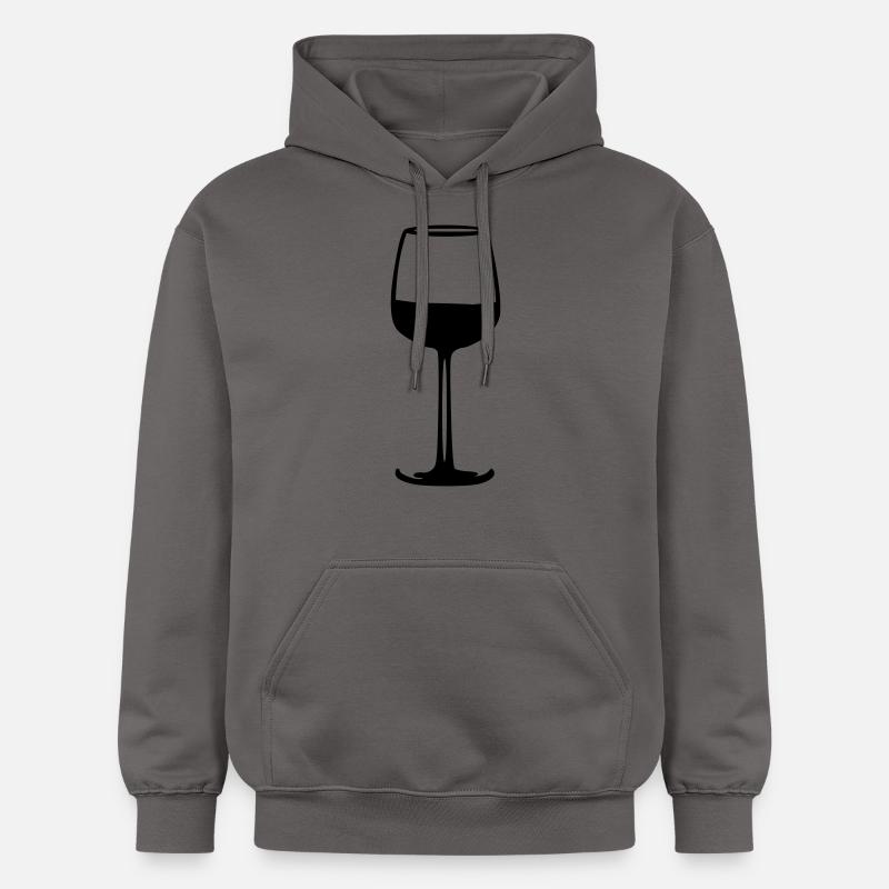 Verre - vin - Sweat à capuche Softstyle® Gildan Unisexe - gris foncé