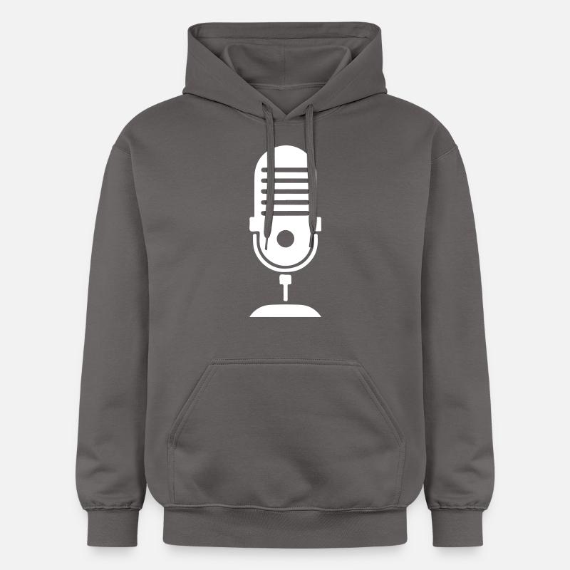 Microphone Podcast Logo - Sweat à capuche Softstyle® Gildan Unisexe - gris foncé