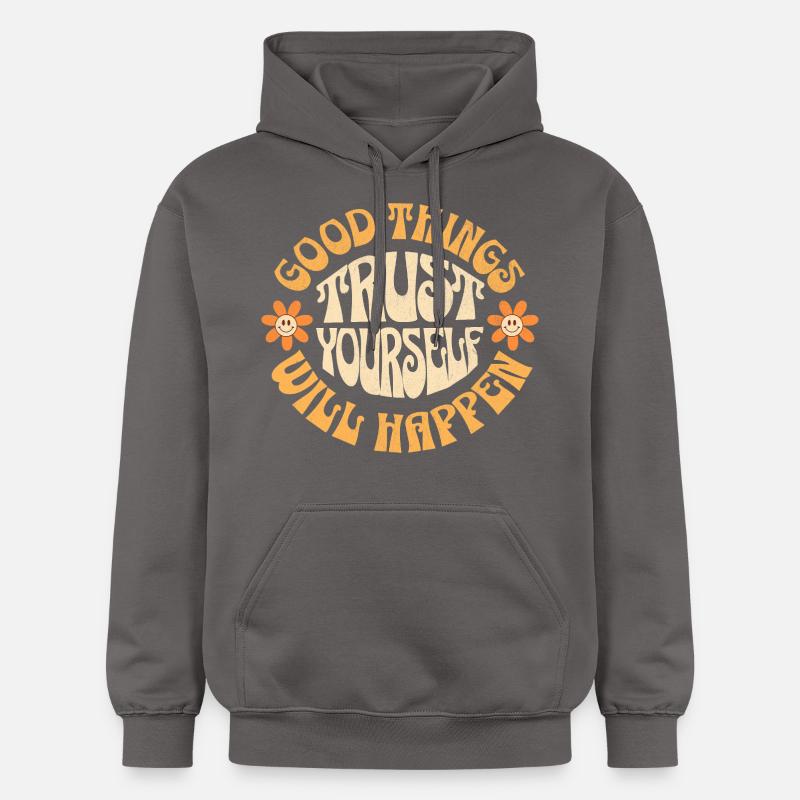 De bonnes choses arriveront - Sweat à capuche Softstyle® Gildan Unisexe - gris foncé