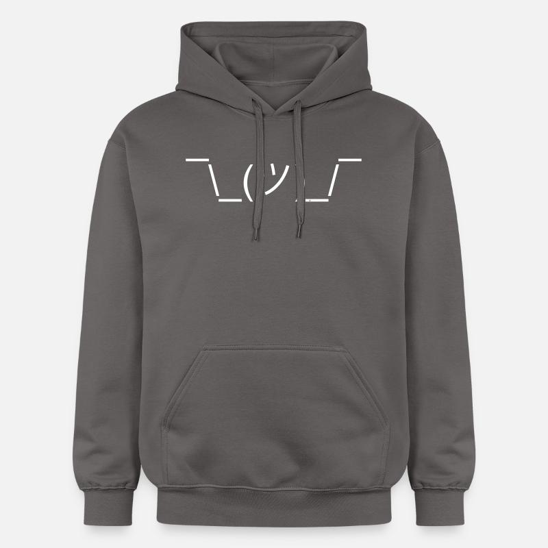 Shruggie Conception Clueless Emojicon - Sweat à capuche Softstyle® Gildan Unisexe - gris foncé