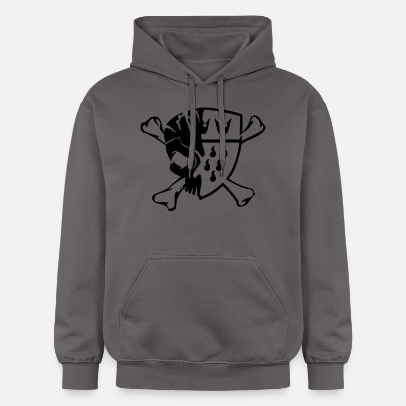 ClashTomized Logo Noir - Sweat à capuche Softstyle® Gildan Unisexe - gris foncé