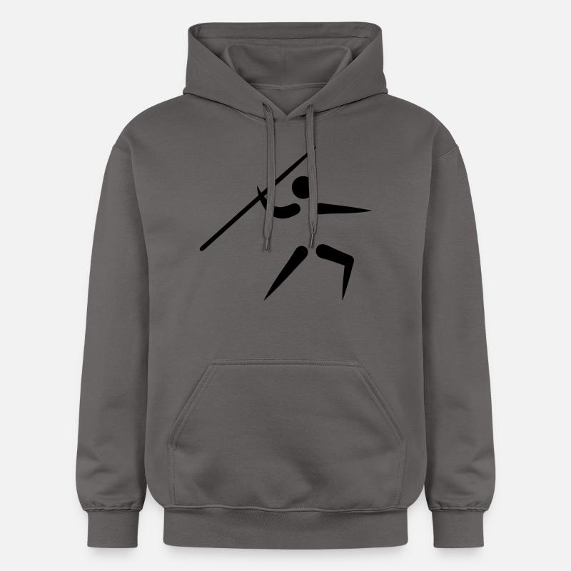 Lancement du javelot - Sweat à capuche Softstyle® Gildan Unisexe - gris foncé