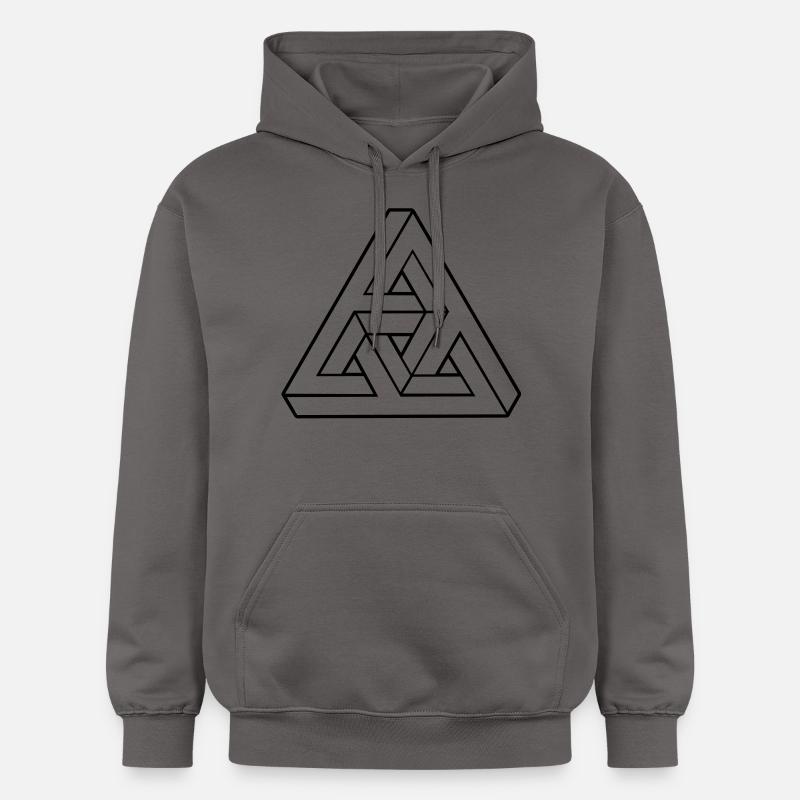 Optical illusion - Sweat à capuche Softstyle® Gildan Unisexe - gris foncé