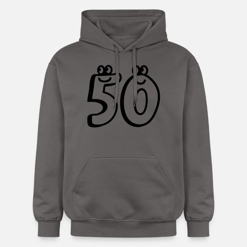 50 - Cinquante - Line - Sweat à capuche Softstyle® Gildan Unisexe - gris foncé