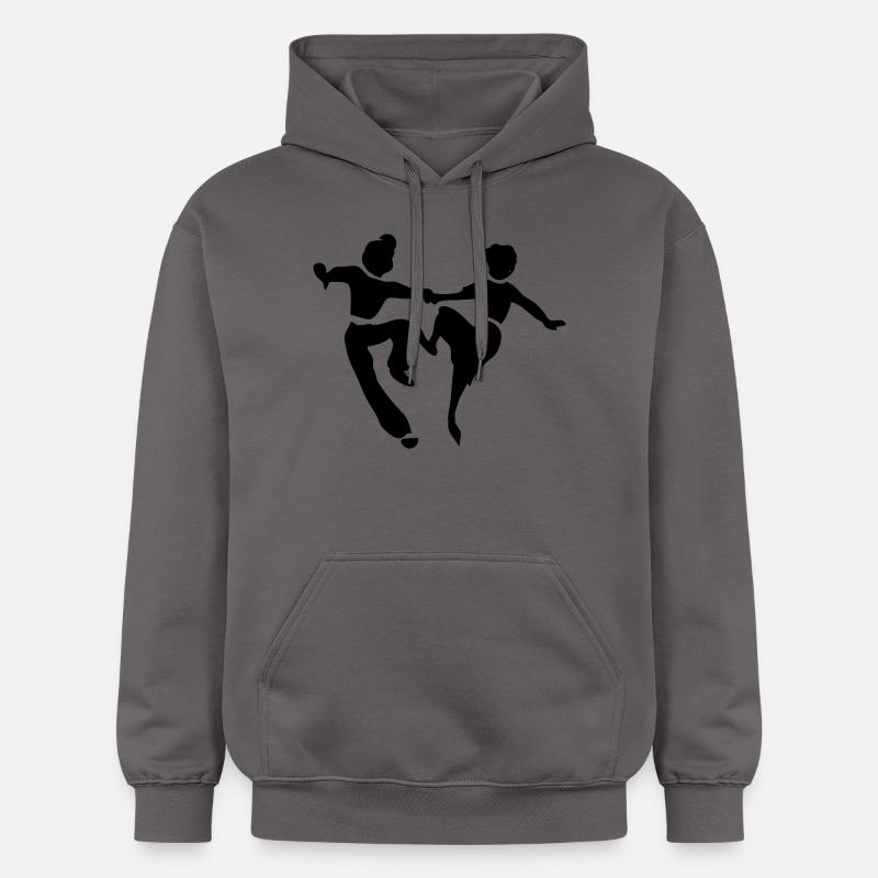 On y danse Rock&Roll rétro - Sweat à capuche Softstyle® Gildan Unisexe - gris foncé