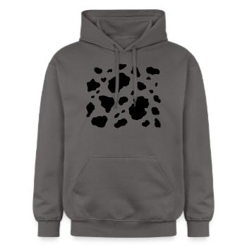 Cow Skin 2 - Gildan Unisex Softstyle® Midweight Hoodie - dark grey - Front - Marisol (170cm) & Nik (191cm)