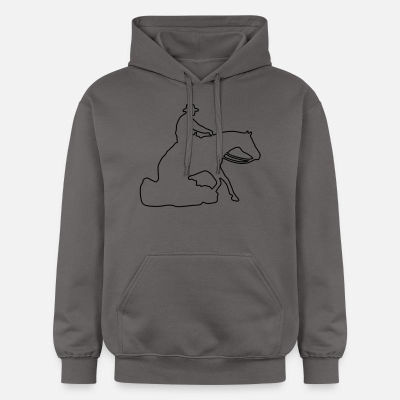 Sliding Stop Silhoutte Rand - Gildan Unisex Softstyle® Midweight Hoodie - Dunkelgrau