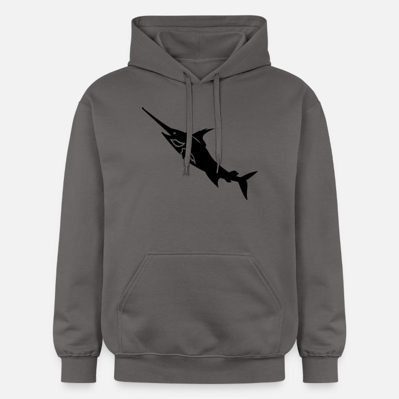 l'espadon / swordfish (1c) - Sweat à capuche Softstyle® Gildan Unisexe - gris foncé