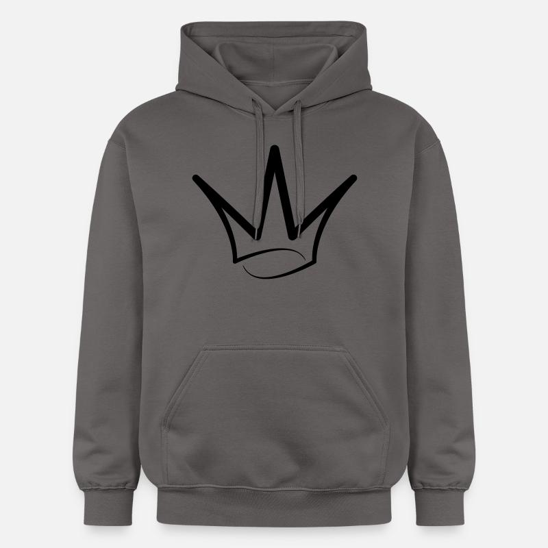 Couronne - Sweat à capuche Softstyle® Gildan Unisexe - gris foncé