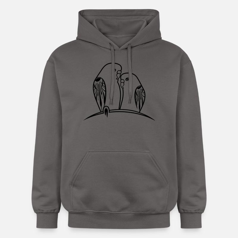 perruches oiseaux - Sweat à capuche Softstyle® Gildan Unisexe - gris foncé