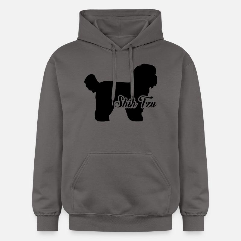 Shih Tzu - Sweat à capuche Softstyle® Gildan Unisexe - gris foncé
