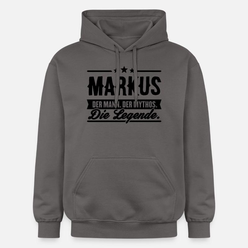 Man Myth Legend Markus - Sweat à capuche Softstyle® Gildan Unisexe - gris foncé