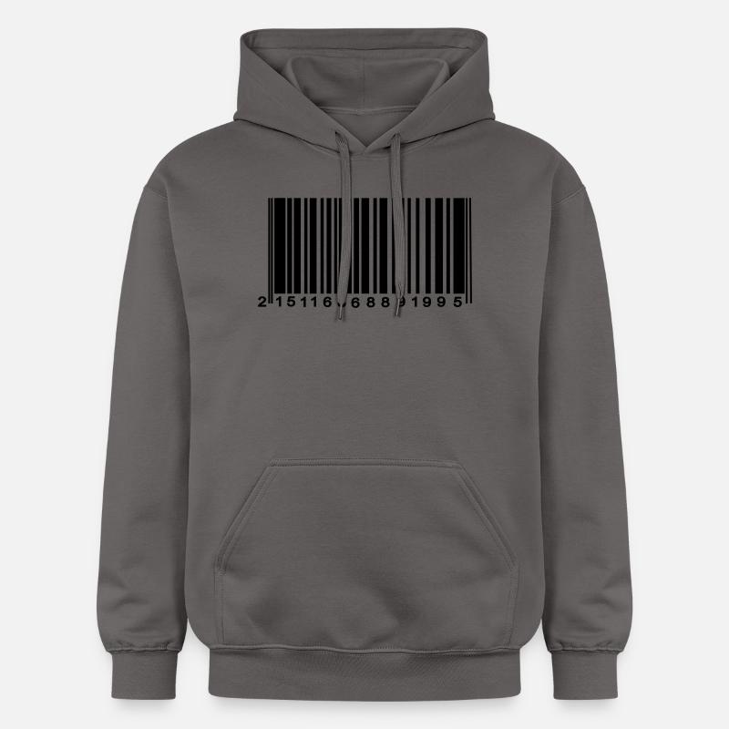 code barre chiffré - Sweat à capuche Softstyle® Gildan Unisexe - gris foncé