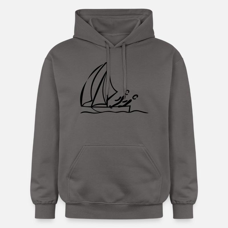 Dériveur - Sweat à capuche Softstyle® Gildan Unisexe - gris foncé