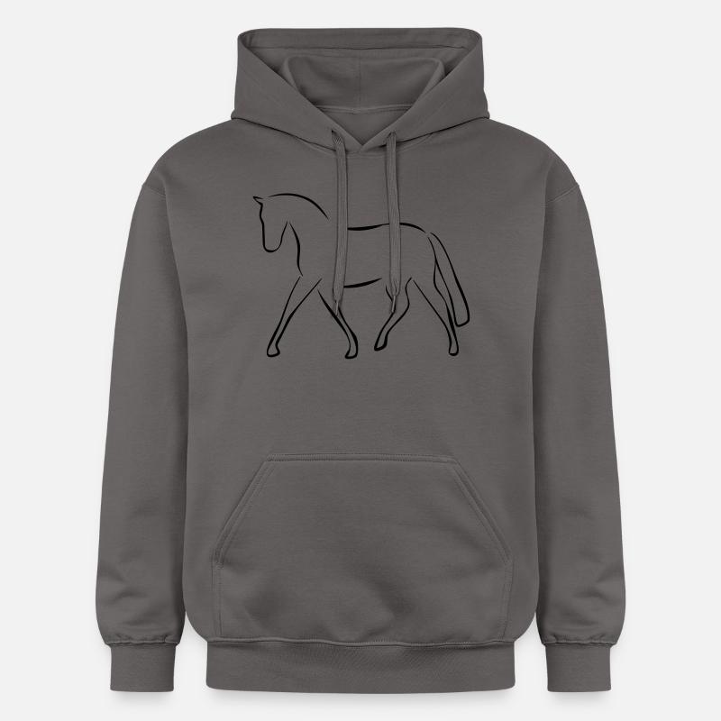 cheval - Sweat à capuche Softstyle® Gildan Unisexe - gris foncé