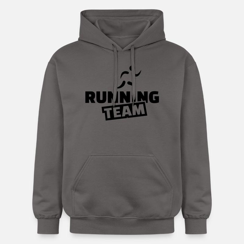 Running Team - Sweat à capuche Softstyle® Gildan Unisexe - gris foncé