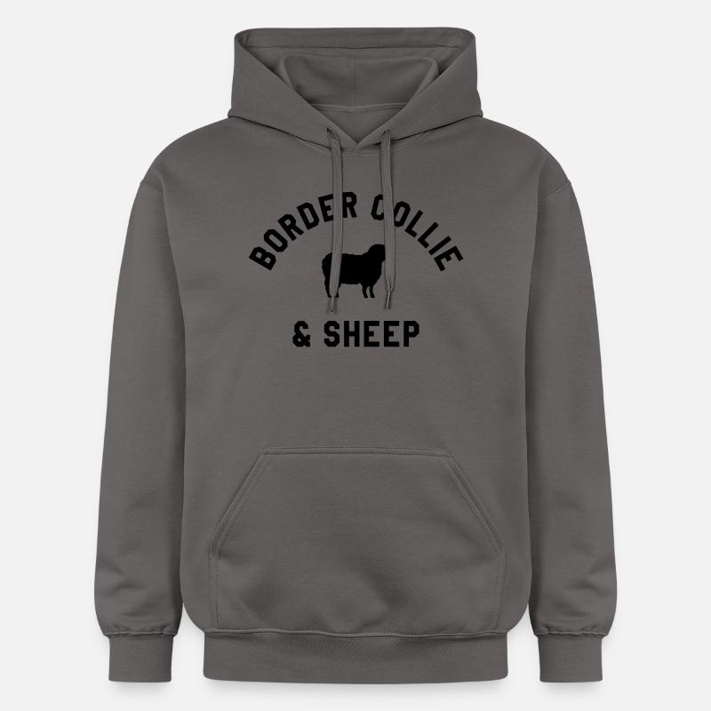border collie and sheep - Sweat à capuche Softstyle® Gildan Unisexe - gris foncé