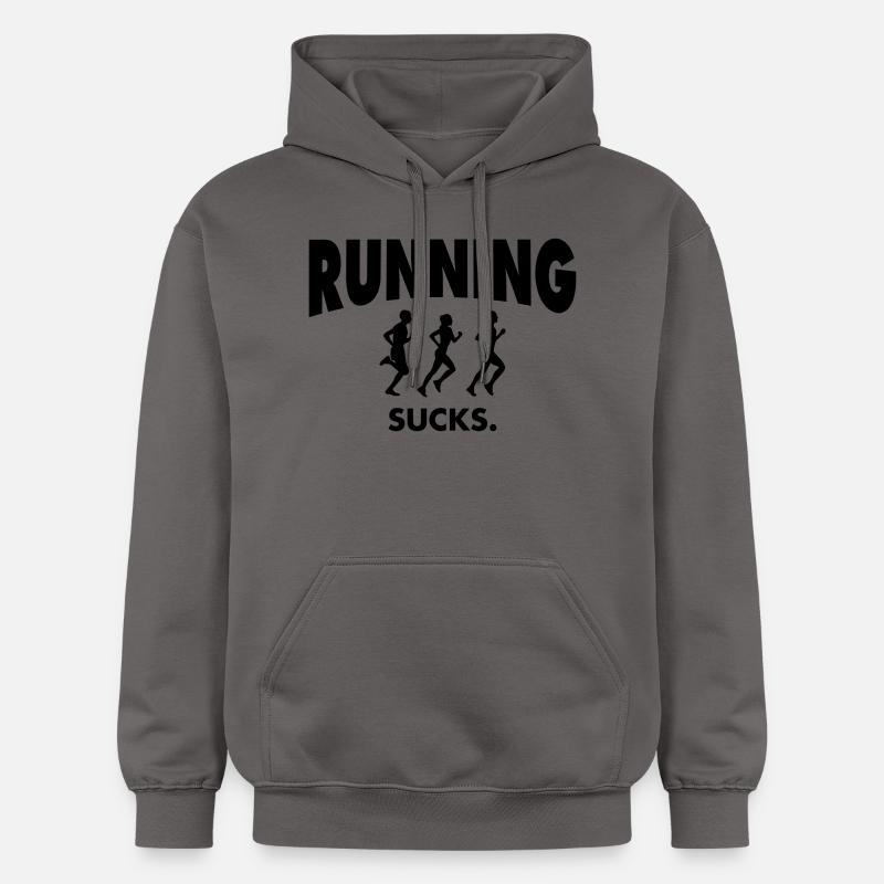 Running Sucks - Sweat à capuche Softstyle® Gildan Unisexe - gris foncé