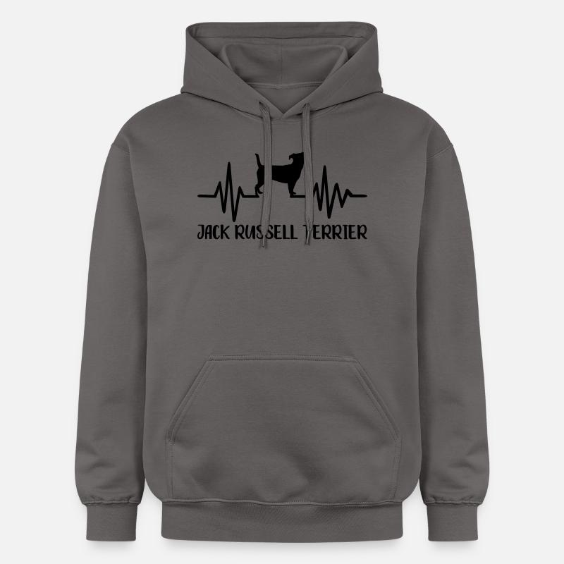Jack Russell - Gildan Unisex Softstyle® Midweight Hoodie - Dunkelgrau