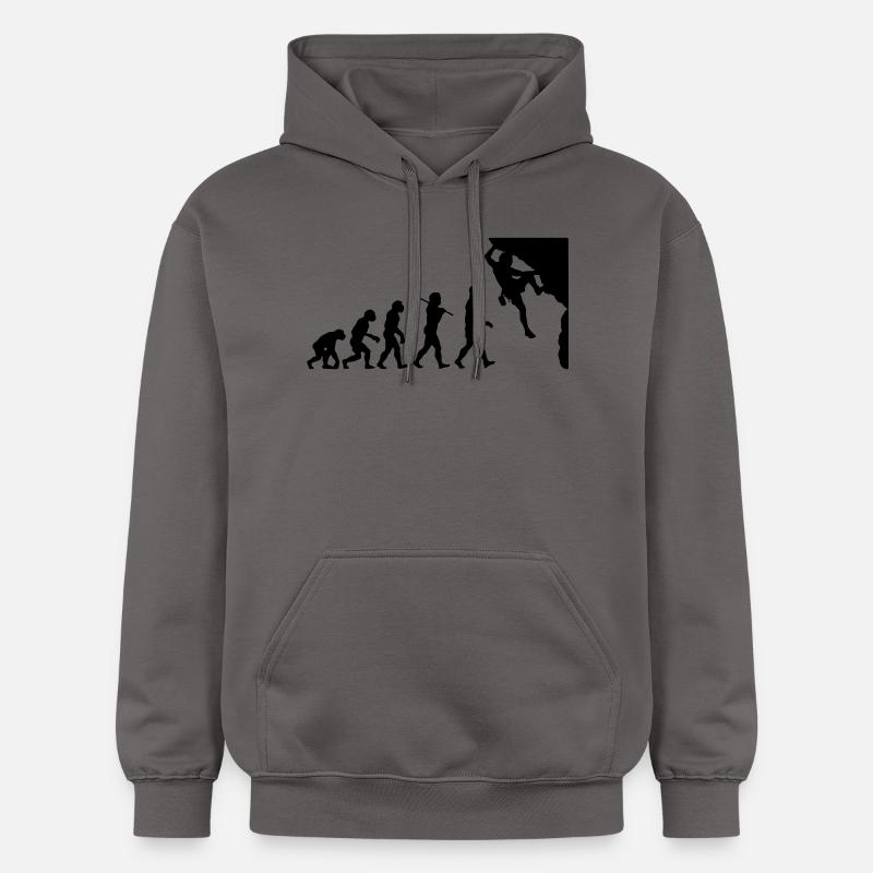 Rock Climbing Evolution - Sweat à capuche Softstyle® Gildan Unisexe - gris foncé