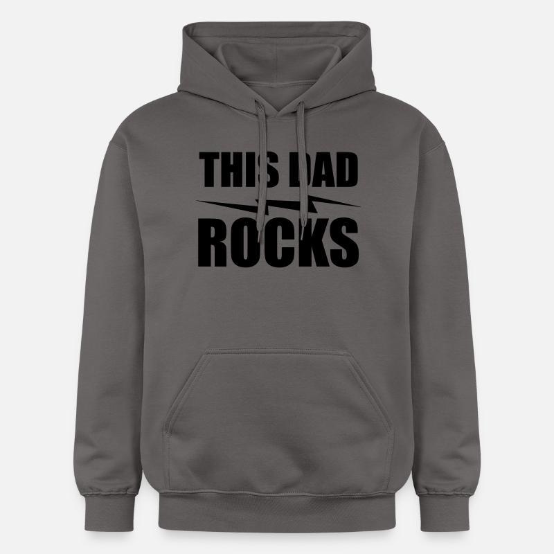 this dad rocks - Sweat à capuche Softstyle® Gildan Unisexe - gris foncé