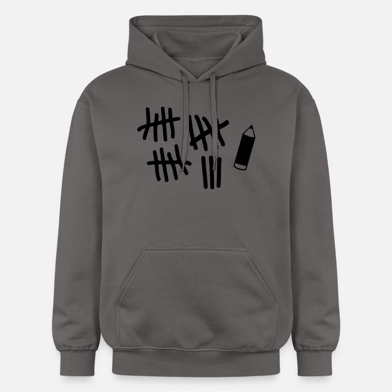 Striche - Stift - Gildan Unisex Softstyle® Midweight Hoodie - Dunkelgrau