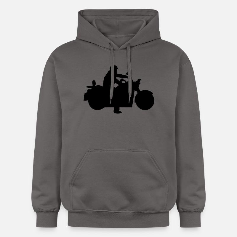 faire de la moto - Sweat à capuche Softstyle® Gildan Unisexe - gris foncé