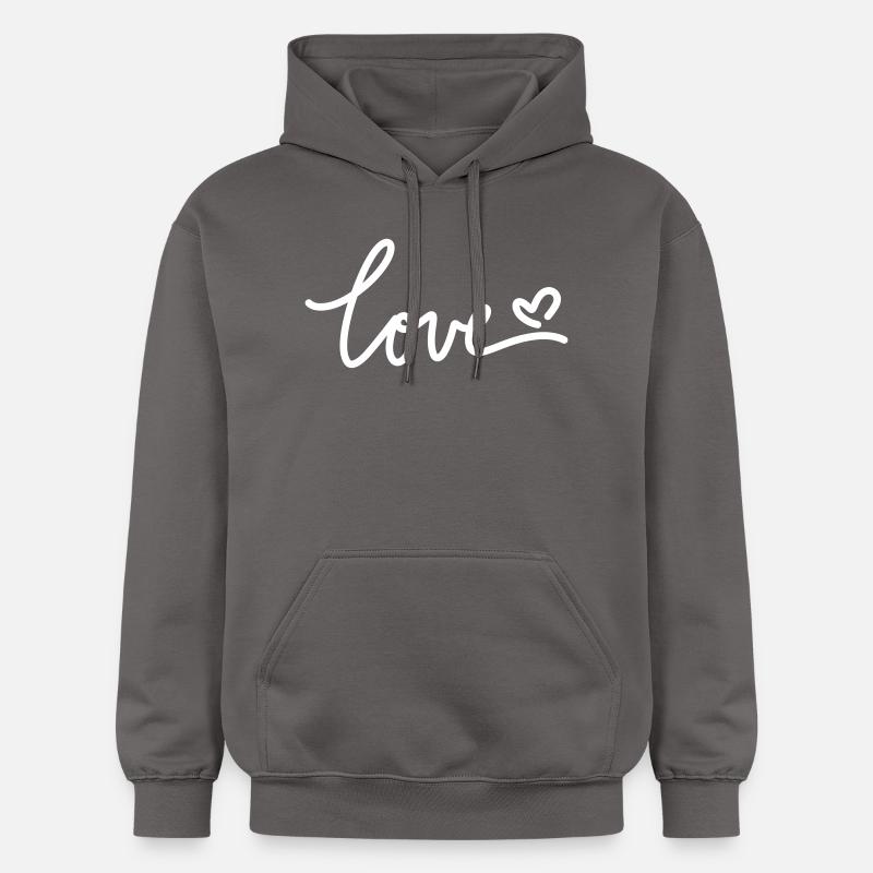 amour blanc - Sweat à capuche Softstyle® Gildan Unisexe - gris foncé