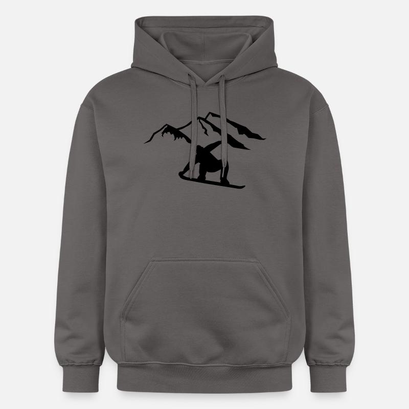 Snowboard - Sweat à capuche Softstyle® Gildan Unisexe - gris foncé