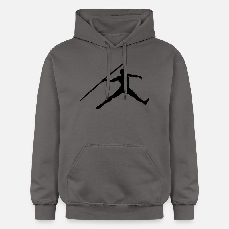 Lancement du javelot - Sweat à capuche Softstyle® Gildan Unisexe - gris foncé