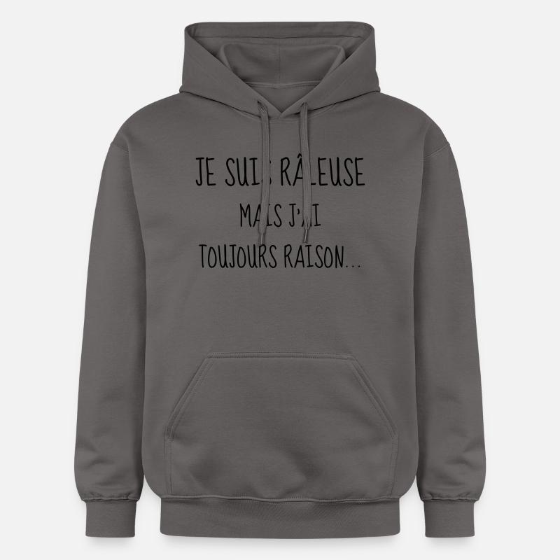 Râleuse - Raleuse - Citation - Humour - Comique - Sweat à capuche Softstyle® Gildan Unisexe - gris foncé