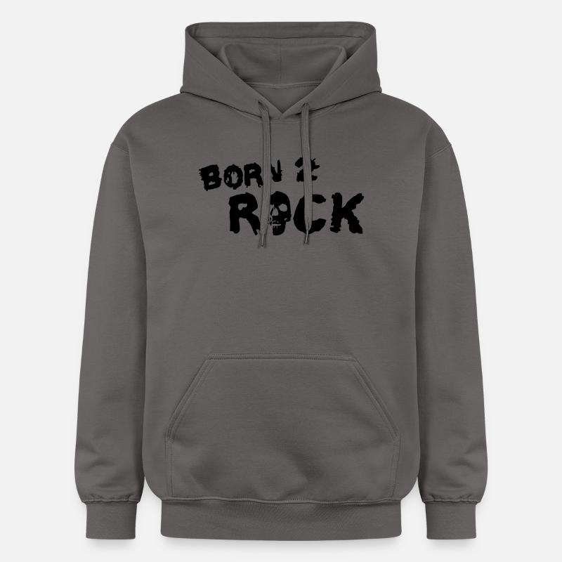 born_2_rock_b_1c - Sweat à capuche Softstyle® Gildan Unisexe - gris foncé