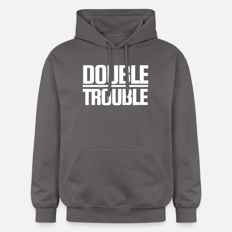 Double Trouble - Sweat à capuche Softstyle® Gildan Unisexe - gris foncé